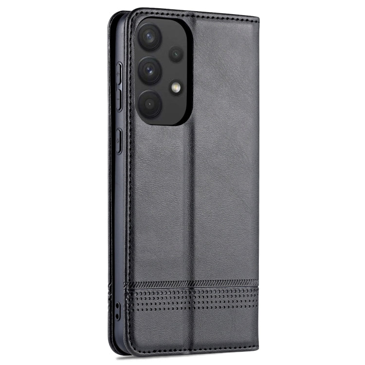 For Samsung Galaxy A73 5G AZNS Magnetic Calf Texture Flip Leather Phone Case(Black) - Galaxy Phone Cases by AZNS | Online Shopping South Africa | PMC TechLife | Buy Now Pay Later Mobicred