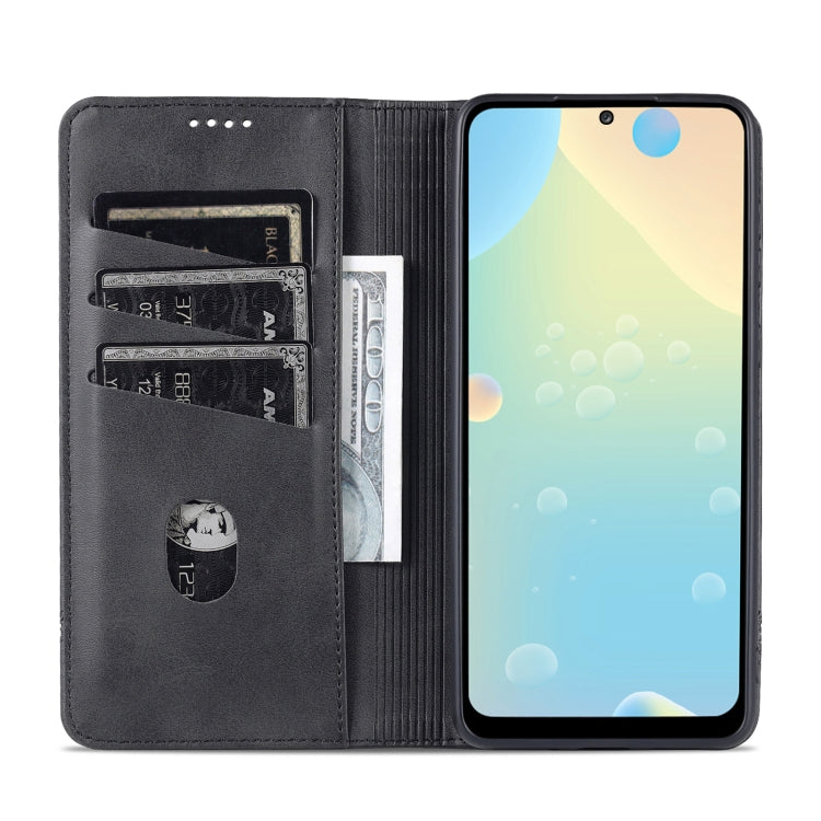 For Samsung Galaxy A73 5G AZNS Magnetic Calf Texture Flip Leather Phone Case(Black) - Galaxy Phone Cases by AZNS | Online Shopping South Africa | PMC TechLife | Buy Now Pay Later Mobicred