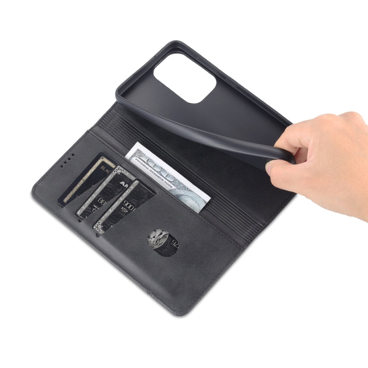 For Samsung Galaxy A73 5G AZNS Magnetic Calf Texture Flip Leather Phone Case(Black) - Galaxy Phone Cases by AZNS | Online Shopping South Africa | PMC TechLife | Buy Now Pay Later Mobicred