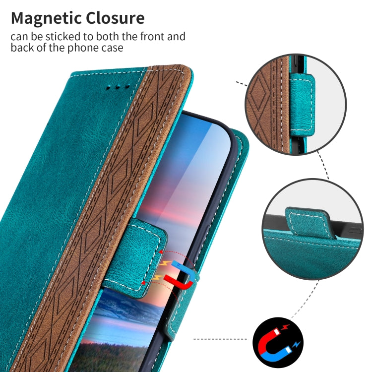 For Samsung Galaxy A33 5G Stitching Side-Magnetic RFID Leather Phone Case(Dark Green) - free shipping - PMC TechLife - Order now!