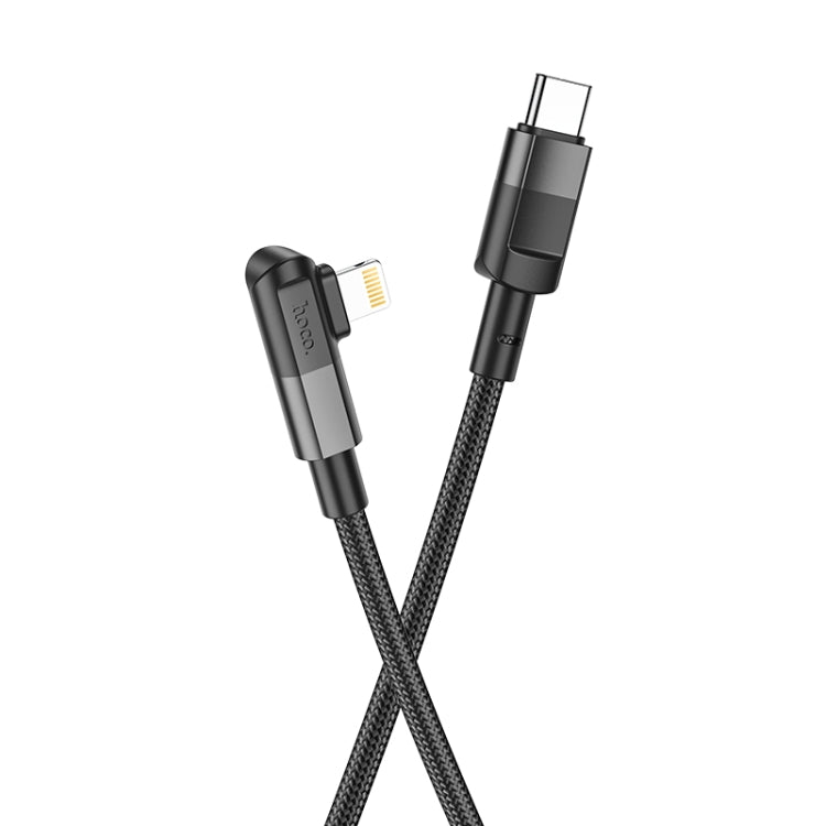 hoco U108 20W USB-C / Type-C to 8 Pin PD Charging Data Cable, Cable Length:1.2m(Black) - 2 in 1 Cable by hoco | Online Shopping South Africa | PMC Jewellery
