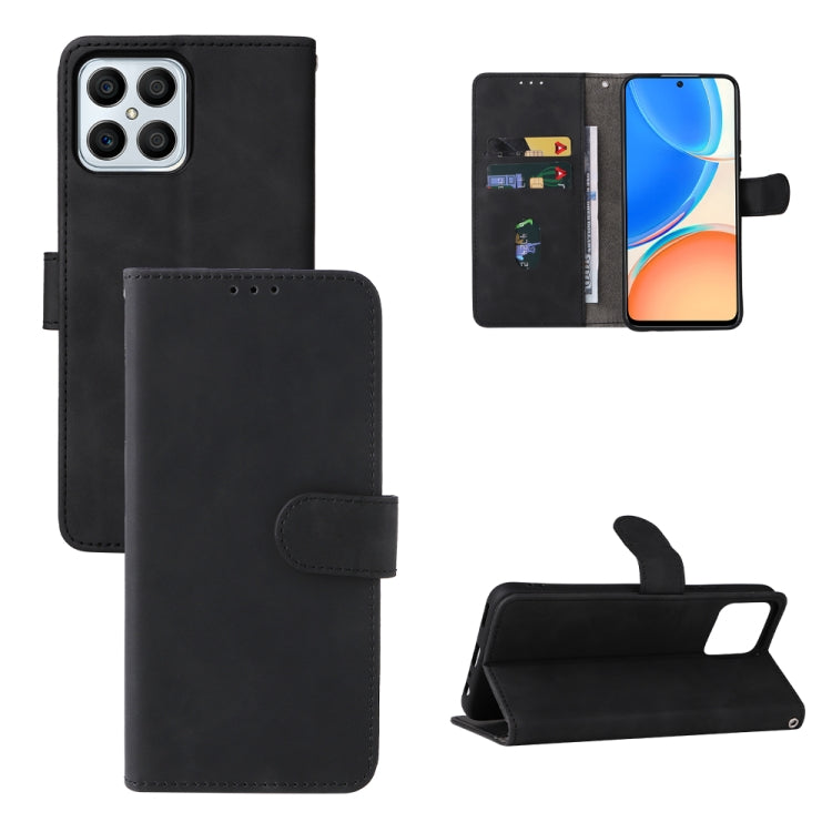 For Honor X8 Skin Feel Magnetic Buckle Calf Texture PU Phone Case(Black) - free shipping - PMC TechLife - Order now!