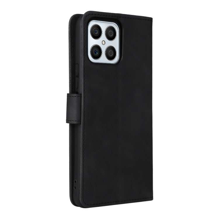 For Honor X8 Skin Feel Magnetic Buckle Calf Texture PU Phone Case(Black) - free shipping - PMC TechLife - Order now!
