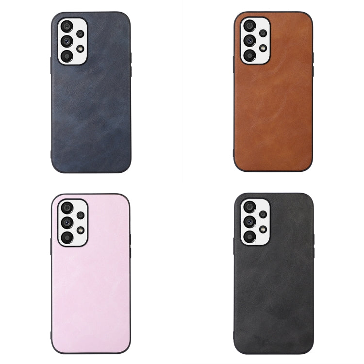 For Samsung Galaxy A23 4G Cowhide Texture PU Phone Case(Black) - Galaxy Phone Cases by PMC TechLife | Online Shopping South Africa | PMC TechLife | Buy Now Pay Later Mobicred
