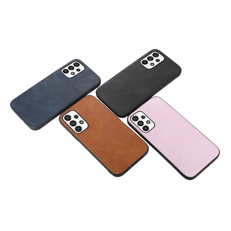 For Samsung Galaxy A23 4G Cowhide Texture PU Phone Case(Black) - Galaxy Phone Cases by PMC TechLife | Online Shopping South Africa | PMC TechLife | Buy Now Pay Later Mobicred