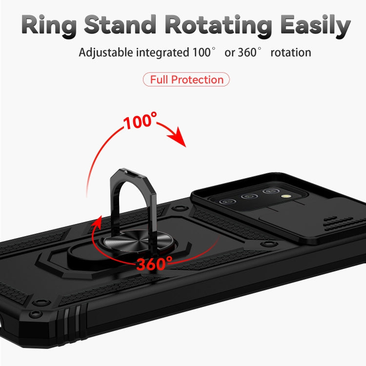 For Samsung Galaxy A02s / A03s 166mm Sliding Camshield Holder Phone Case(Black) - free shipping - PMC TechLife - Order now!