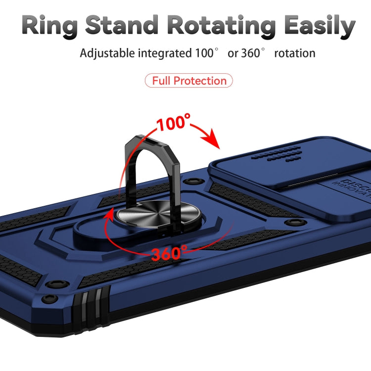 For Samsung Galaxy A23 Sliding Camshield Holder Phone Case(Blue) - Galaxy Phone Cases by PMC TechLife | Online Shopping South Africa | PMC TechLife | Buy Now Pay Later Mobicred