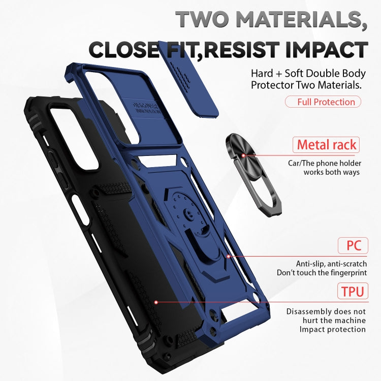 For Xiaomi Redmi Note 11 Global Sliding Camshield Holder Phone Case(Blue) - free shipping - PMC TechLife - Order now!