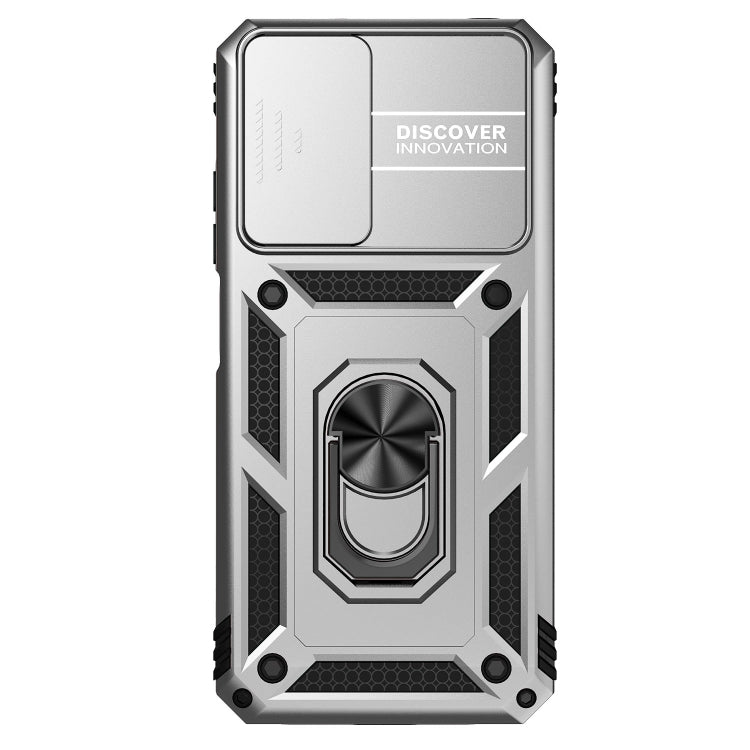 For Xiaomi Redmi Note 11 Global Sliding Camshield Holder Phone Case(Silver) - free shipping - PMC TechLife - Order now!