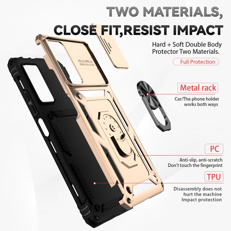 For Xiaomi Redmi Note 11 Pro Global Sliding Camshield Holder Phone Case(Gold) - free shipping - PMC TechLife - Order now!