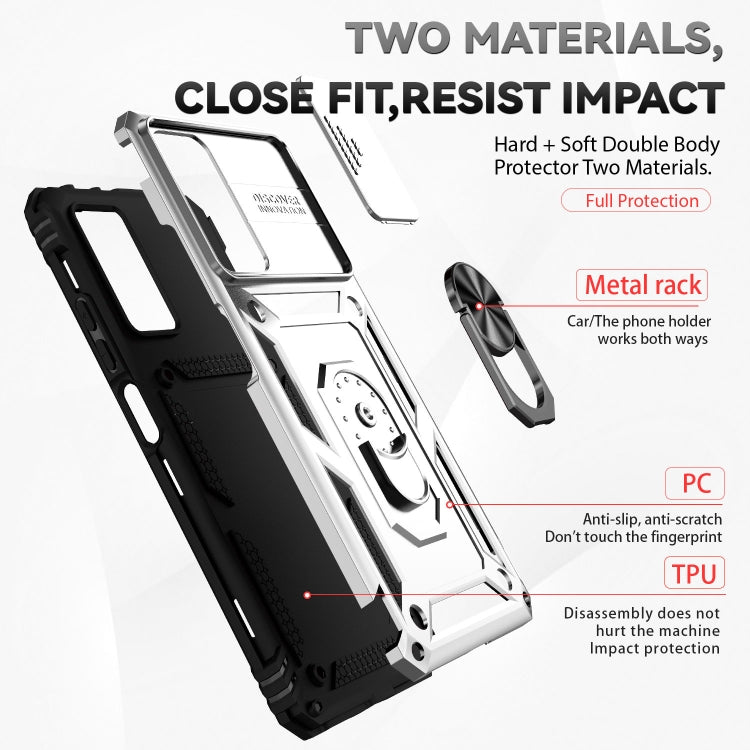 For Xiaomi Redmi Note 11 Pro Global Sliding Camshield Holder Phone Case(Silver) - free shipping - PMC TechLife - Order now!