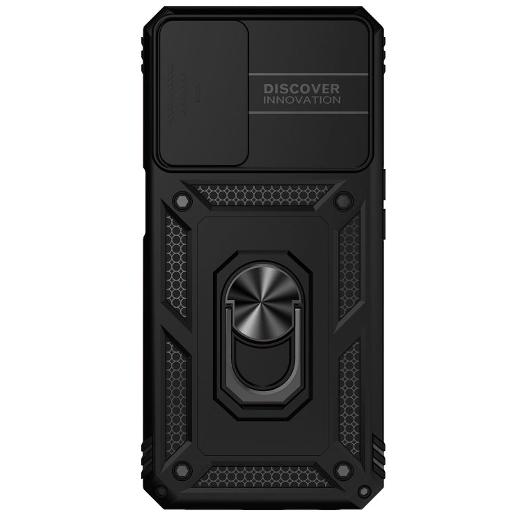 For OPPO A16 Sliding Camshield Holder Phone Case(Black) - OPPO Cases by PMC TechLife | Online Shopping South Africa | PMC TechLife