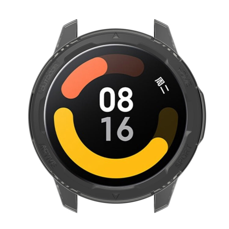 For Xiaomi Watch S1 Active / Watch Color 2 TPU Half-pack Watch Case(Transparent Black) - Watch Cases by PMC TechLife | Online Shopping South Africa | PMC TechLife | Buy Now Pay Later Mobicred