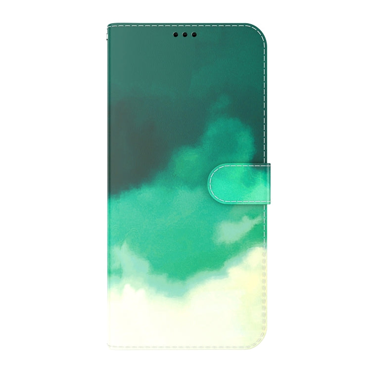 For Tecno Spark Go 2022 / Spark 8C Watercolor Pattern Horizontal Flip Leather Phone Case(Cyan Green) - free shipping - PMC TechLife - Order now!