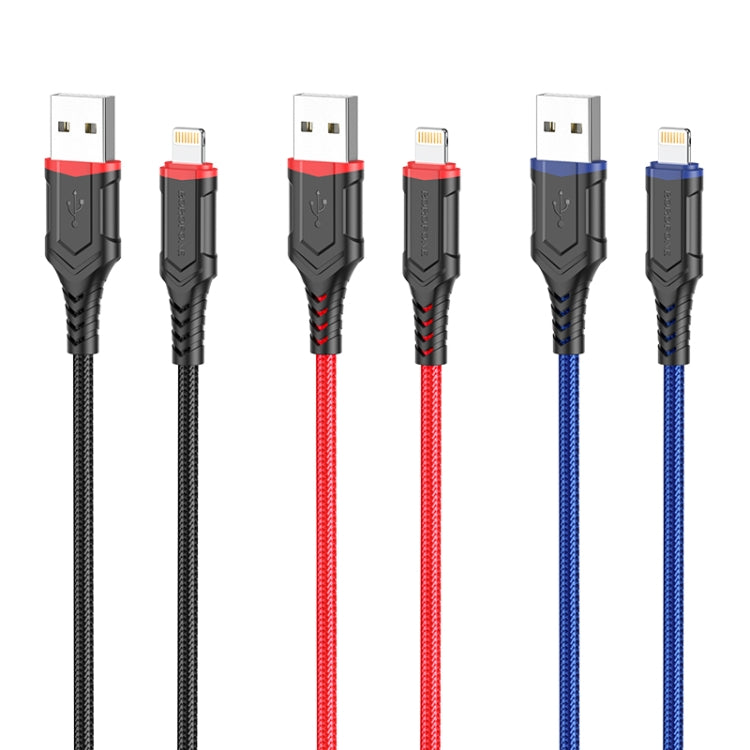 Borofone BX67 1m 2.4A USB to 8 Pin Charging Sync Data Cable(Blue) - Normal Style Cable by Borofone | Online Shopping South Africa | PMC Jewellery