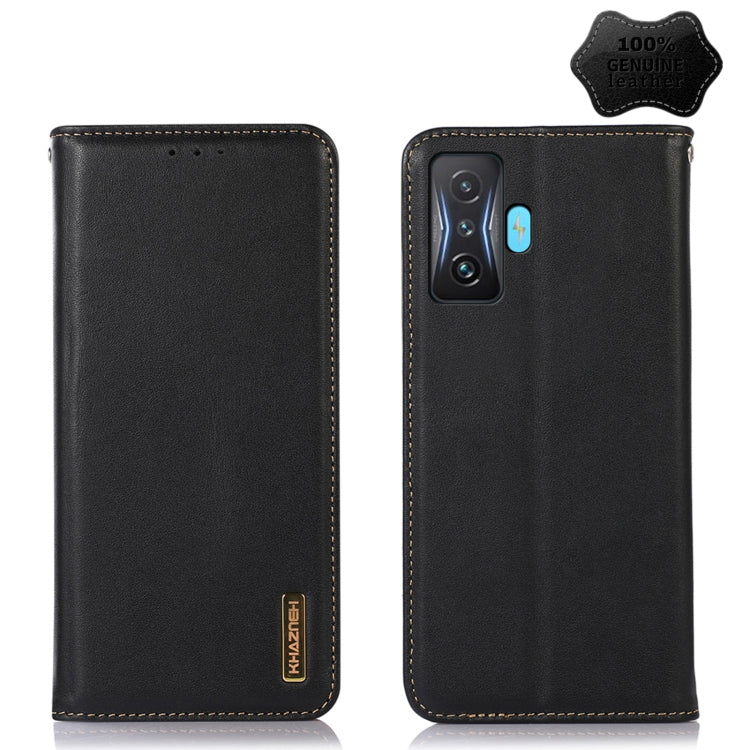 For Xiaomi Redmi K50 Gaming KHAZNEH Nappa Top Layer Cowhide Leather Phone Case(Black) - Xiaomi Cases by PMC TechLife | Online Shopping South Africa | PMC TechLife