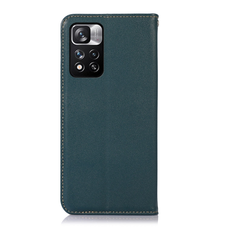 For Xiaomi Redmi Note 11 Pro 4G / 5G Global KHAZNEH Nappa Top Layer Cowhide Leather Phone Case(Green) - Redmi Note 11 Pro Case by PMC TechLife | Online Shopping South Africa | PMC TechLife
