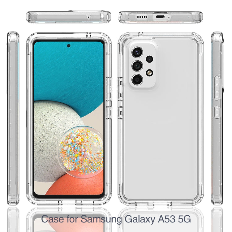 For Samsung Galaxy A53 5G Full Body Shockproof Clear Gradient Phone Case(Black) - Galaxy Phone Cases by PMC TechLife | Online Shopping South Africa | PMC TechLife | Buy Now Pay Later Mobicred