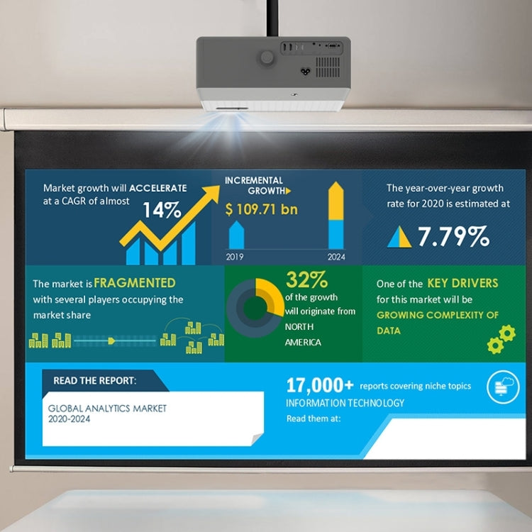 VIVIBRIGHT D5000 1920x1080P 420ANSI 6000Lumens LCD + LED HD Digital Projector, Basic Version UK Plug - LED Projector by VIVIBRIGHT | Online Shopping South Africa | PMC Jewellery