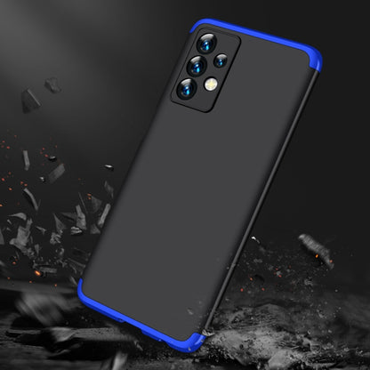 For Samsung Galaxy A13 4G GKK Three Stage Splicing Full Coverage PC Phone Case(Black Blue) - Galaxy Phone Cases by GKK | Online Shopping South Africa | PMC Jewellery