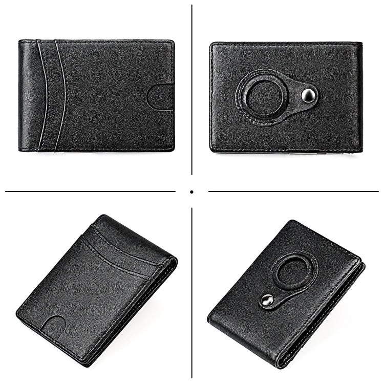9618 Men RFID Anti-Theft Genuine Leather Wallet with Location Tracker Pocket(Black and Black) - free shipping - PMC TechLife - Order now!