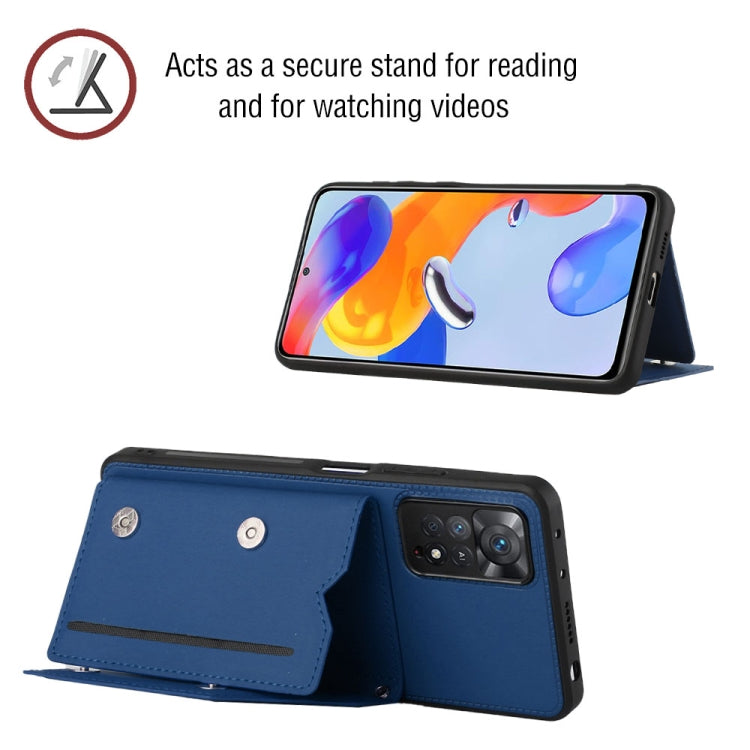 For Xiaomi Redmi Note 11 Pro Global Skin Feel PU + TPU + PC Phone Case(Blue) - free shipping - PMC TechLife - Order now!