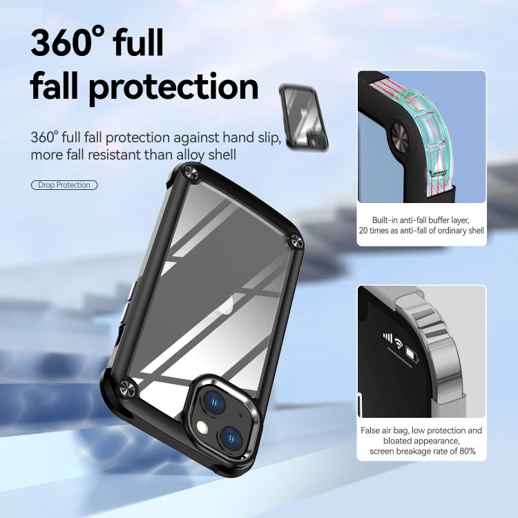 For iPhone 13 TPU + PC Lens Protection Phone Case(Black) - iPhone 13 Cases by PMC TechLife | Online Shopping South Africa | PMC TechLife | Buy Now Pay Later Mobicred
