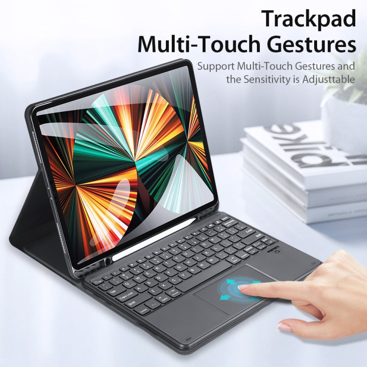 DUX DUCIS Bluetooth Keyboard Leather Case with Touchpad & Smart Sleep Function For iPad Pro 12.9 2020/2021/2022(Black) - free shipping - PMC TechLife - Order now!