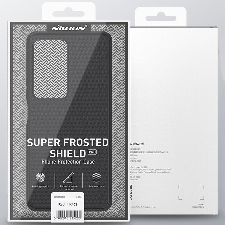 For Xiaomi Redmi K40S NILLKIN Frosted Shield Pro PC + TPU Phone Case(Black) - Xiaomi Cases by NILLKIN | Online Shopping South Africa | PMC TechLife | Buy Now Pay Later Mobicred