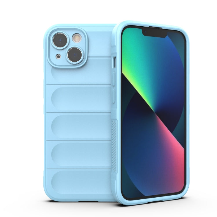 For iPhone 13 Magic Shield TPU + Flannel Phone Case(Light Blue) - free shipping - PMC TechLife - Order now!