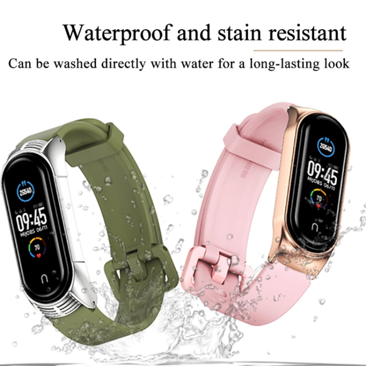 For Xiaomi Mi Band 3/4/5/6 Mijobs CS Silicone Waterproof Watch Band(Black+Silver) - free shipping - PMC TechLife - Order now!