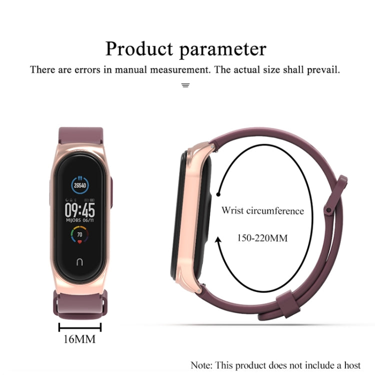 For Xiaomi Mi Band 3/4/5/6 Mijobs CS Silicone Waterproof Watch Band(White+Silver) - Watch Bands by MIJOBS | Online Shopping South Africa | PMC TechLife | Buy Now Pay Later Mobicred