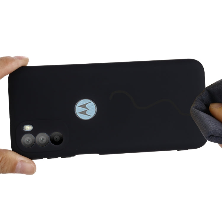 For Motorola Moto G51 5G Pure Color Liquid Silicone Shockproof Full Coverage Phone Case(Black) - Motorola Cases by PMC TechLife | Online Shopping South Africa | PMC TechLife | Buy Now Pay Later Mobicred