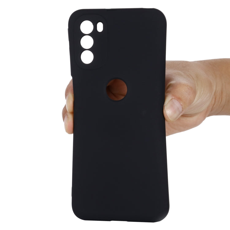 For Motorola Moto G51 5G Pure Color Liquid Silicone Shockproof Full Coverage Phone Case(Black) - Motorola Cases by PMC TechLife | Online Shopping South Africa | PMC TechLife | Buy Now Pay Later Mobicred