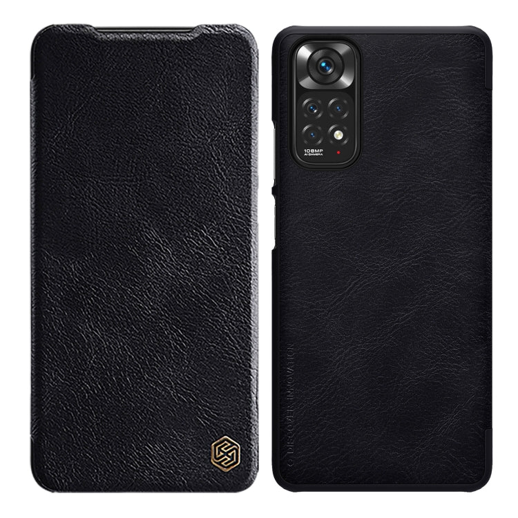 For Xiaomi Redmi Note 11S NILLKIN QIN Series Crazy Horse Texture Leather Case(Black) - Xiaomi Cases by NILLKIN | Online Shopping South Africa | PMC TechLife | Buy Now Pay Later Mobicred