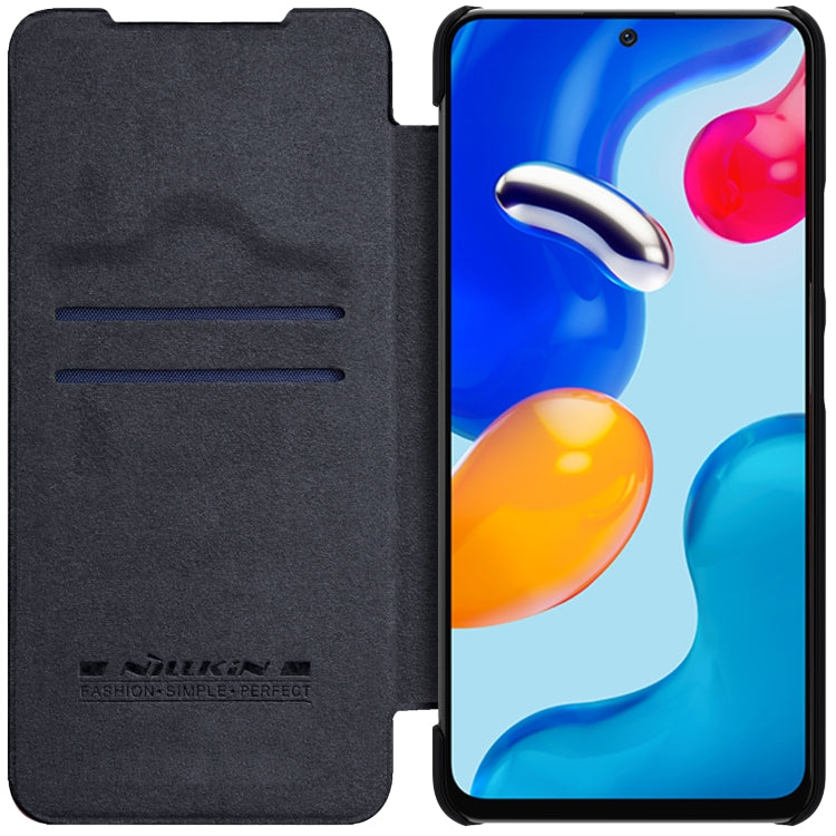 For Xiaomi Redmi Note 11S NILLKIN QIN Series Crazy Horse Texture Leather Case(Black) - Xiaomi Cases by NILLKIN | Online Shopping South Africa | PMC Jewellery