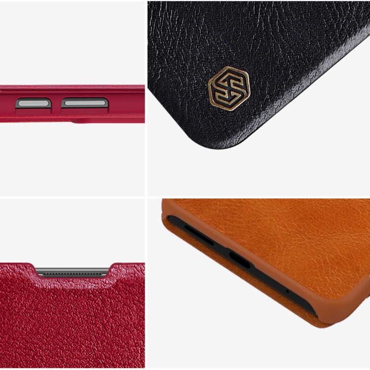 For Xiaomi Redmi Note 11S NILLKIN QIN Series Crazy Horse Texture Leather Case(Black) - Xiaomi Cases by NILLKIN | Online Shopping South Africa | PMC TechLife | Buy Now Pay Later Mobicred