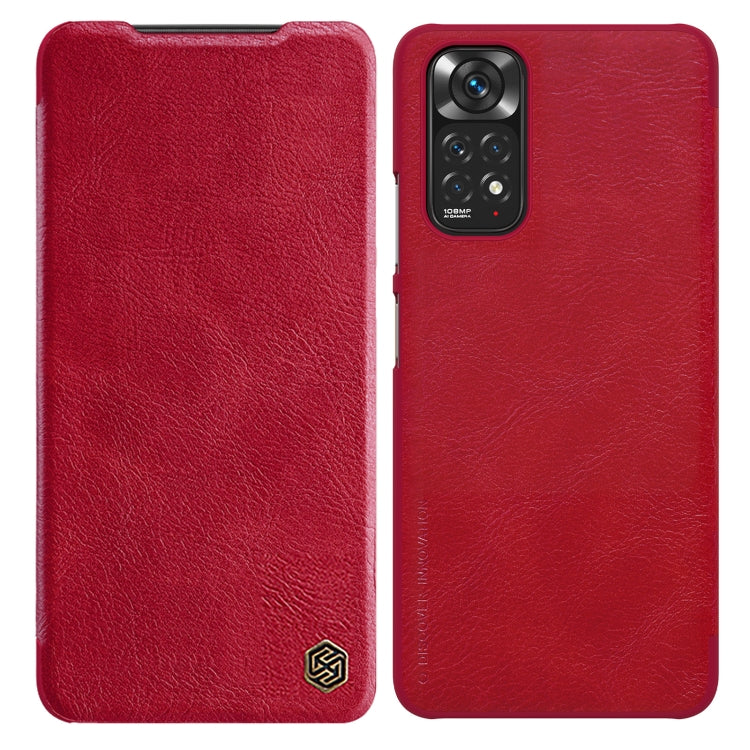 For Xiaomi Redmi Note 11S NILLKIN QIN Series Crazy Horse Texture Leather Case(Red) - Xiaomi Cases by NILLKIN | Online Shopping South Africa | PMC Jewellery