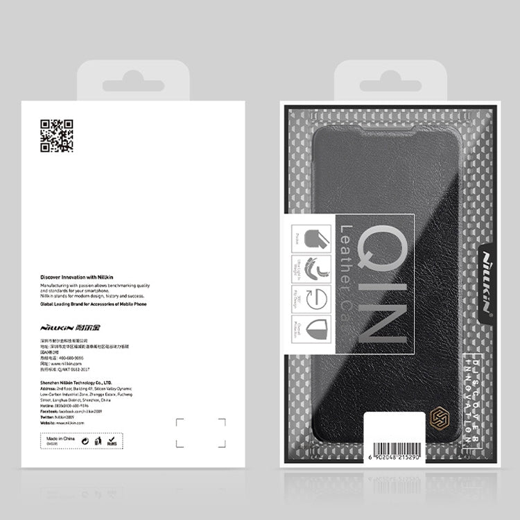 For Xiaomi Redmi Note 11S NILLKIN QIN Series Crazy Horse Texture Leather Case(Black) - Xiaomi Cases by NILLKIN | Online Shopping South Africa | PMC Jewellery
