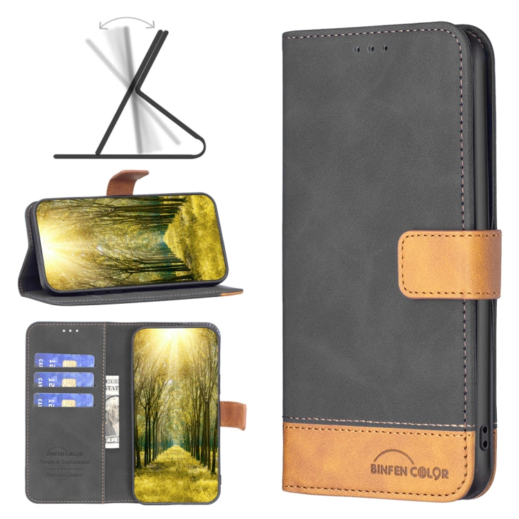 For Samsung Galaxy A12 BF11 Color Matching Skin Feel Leather Phone Case(Black) - free shipping - PMC TechLife - Order now!