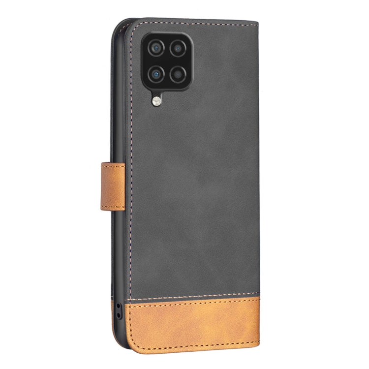 For Samsung Galaxy A12 BF11 Color Matching Skin Feel Leather Phone Case(Black) - free shipping - PMC TechLife - Order now!