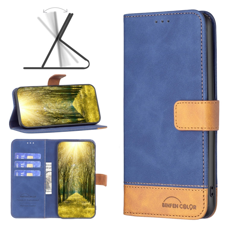 For Samsung Galaxy A12 BF11 Color Matching Skin Feel Leather Phone Case(Blue) - free shipping - PMC TechLife - Order now!