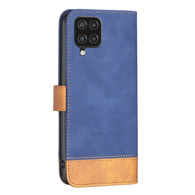 For Samsung Galaxy A12 BF11 Color Matching Skin Feel Leather Phone Case(Blue) - free shipping - PMC TechLife - Order now!