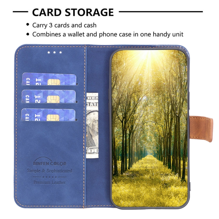 For Samsung Galaxy A12 BF11 Color Matching Skin Feel Leather Phone Case(Blue) - free shipping - PMC TechLife - Order now!