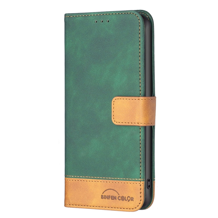 For Samsung Galaxy A12 BF11 Color Matching Skin Feel Leather Phone Case(Green) - free shipping - PMC TechLife - Order now!