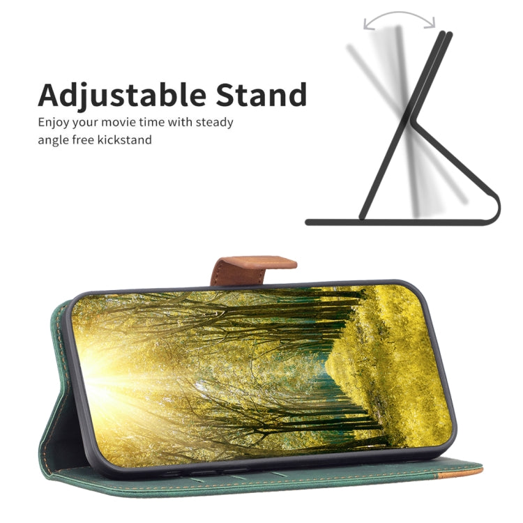 For Samsung Galaxy A12 BF11 Color Matching Skin Feel Leather Phone Case(Green) - free shipping - PMC TechLife - Order now!