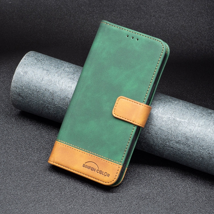 For Samsung Galaxy A12 BF11 Color Matching Skin Feel Leather Phone Case(Green) - free shipping - PMC TechLife - Order now!