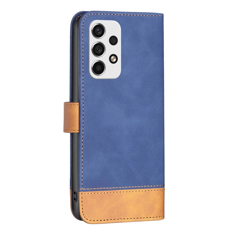 For Samsung Galaxy A53 BF11 Color Matching Skin Feel Leather Phone Case(Blue) - free shipping - PMC TechLife - Order now!