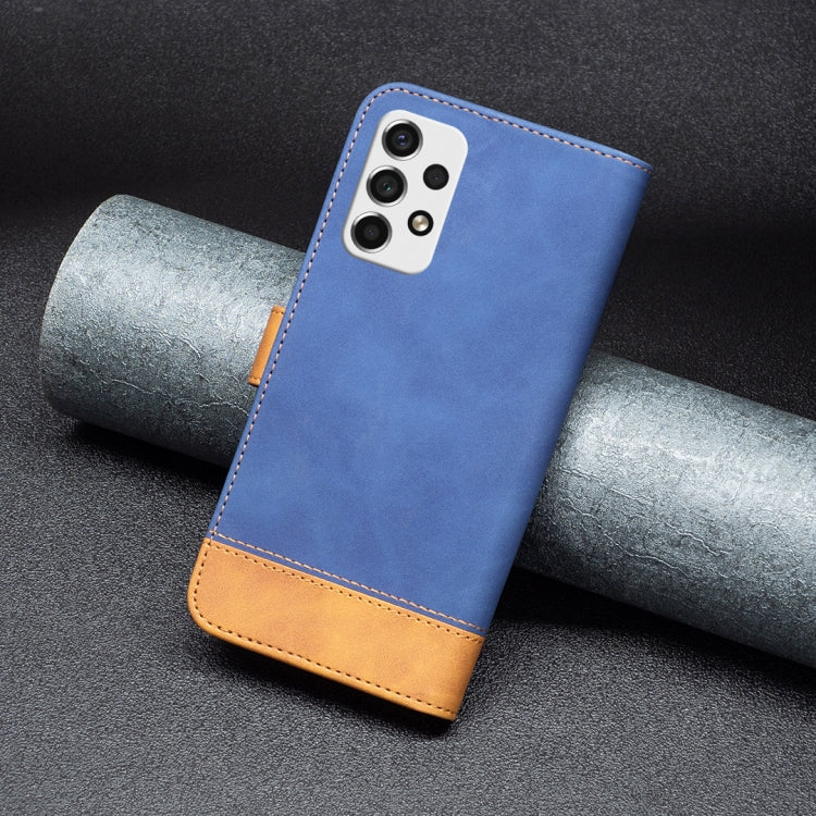 For Samsung Galaxy A53 BF11 Color Matching Skin Feel Leather Phone Case(Blue) - free shipping - PMC TechLife - Order now!