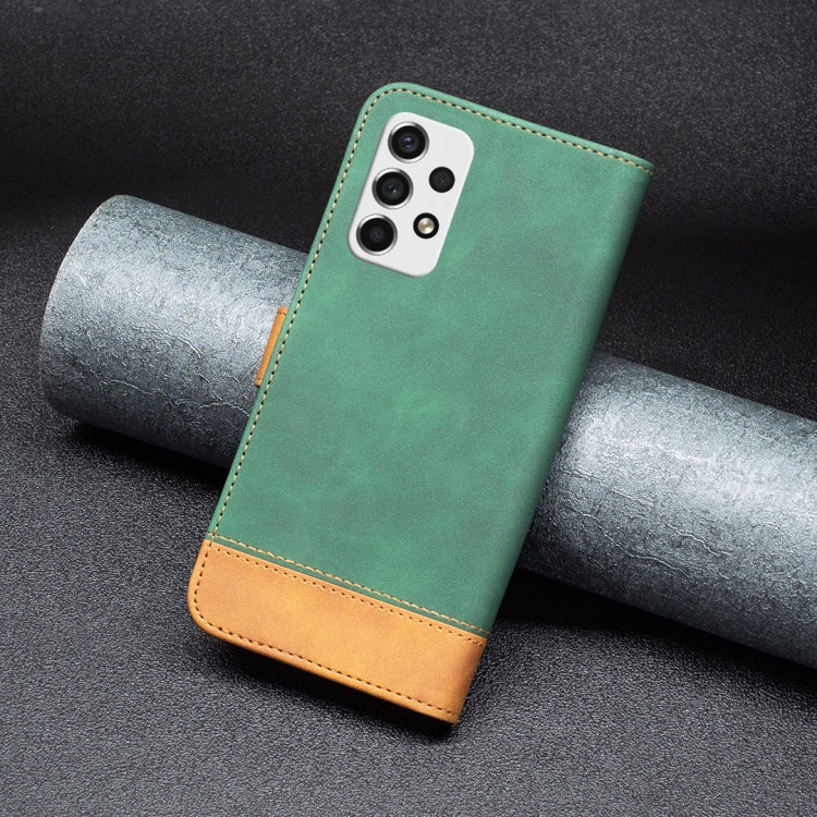 For Samsung Galaxy A53 BF11 Color Matching Skin Feel Leather Phone Case(Green) - free shipping - PMC TechLife - Order now!